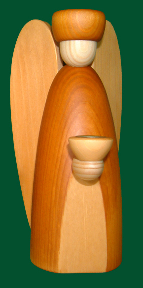 Bjoern Koehler KunsthandwerkAngel with candle holderYellowish