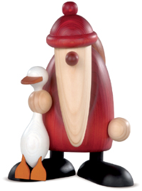 Bjoern Koehler Kunsthandwerk - Santa with Auguste the Goose, 19cm