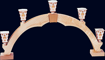 Glaesser Schwibbogen with Lanterns, electrically illuminated