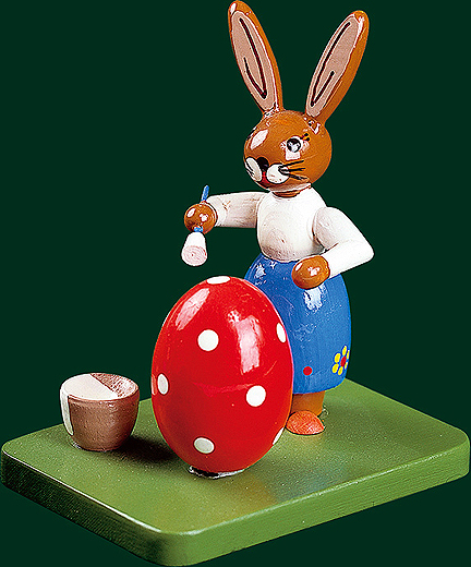 Richard Glaesser - Easter bunny busy painting egg
