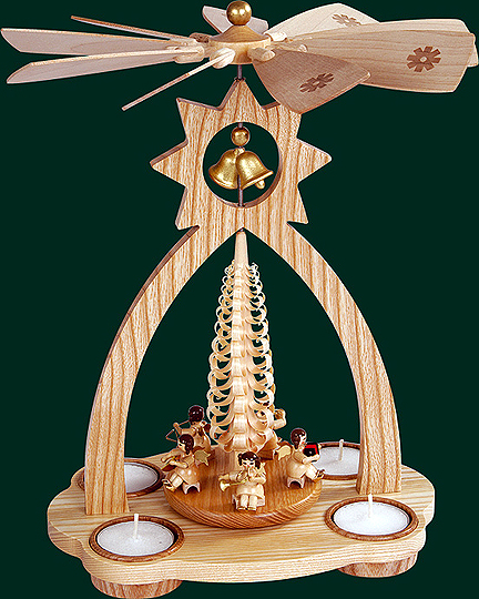 Glaesser - 'Bell Shaped' pyramid for tea lights - Angels