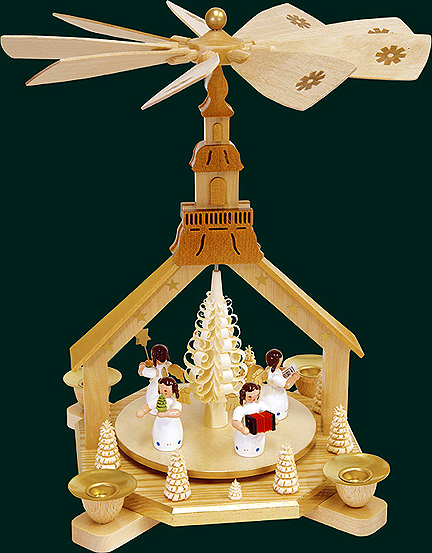 Glaesser - Pyramid Church and Angel bearing gifts