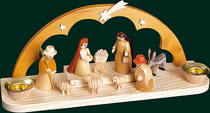 Glaesser Candle Holder - Birth Scene Jesus Christ 2