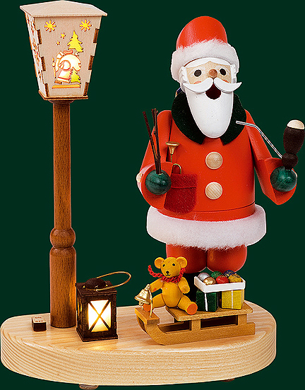 Glaesser Incense Smokers - Santa at Lantern with battery