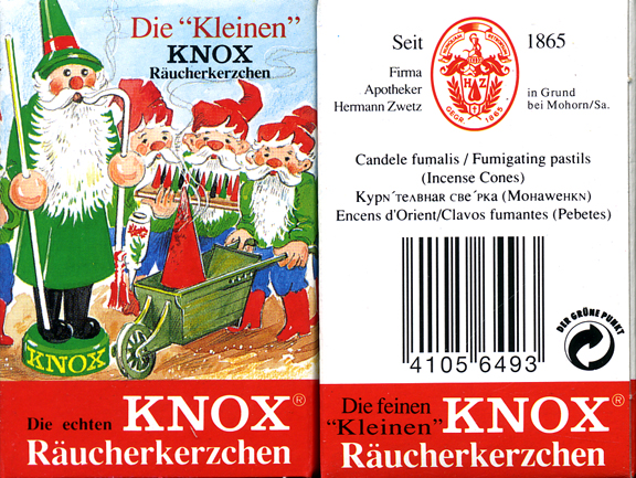 KNOX  Incense Cones (Mini)