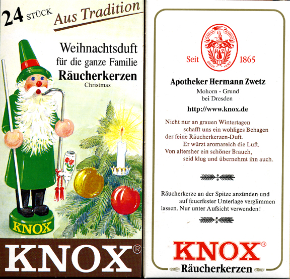 KNOX Incense Cones,  Christmas (Large)