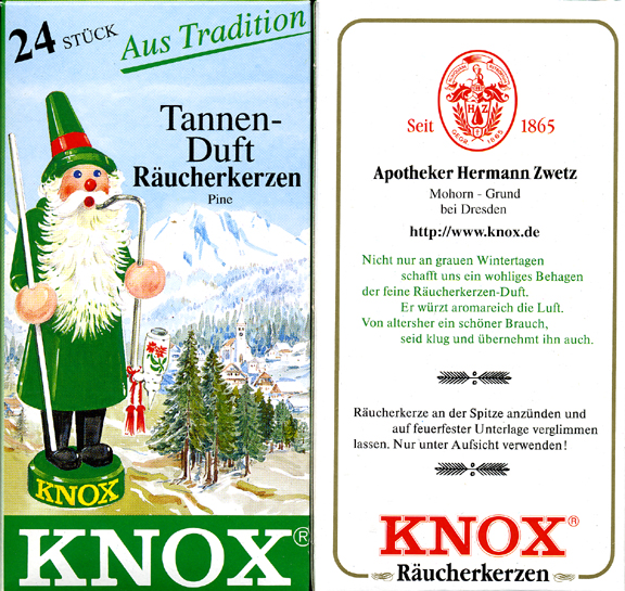 KNOX Incense Cones,  Pine Tree Aroma (Large)