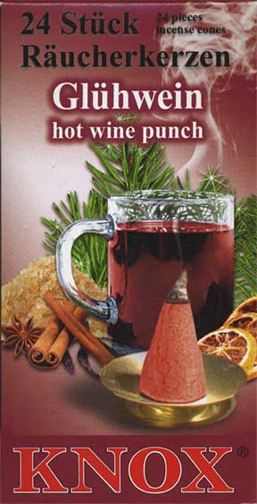 KNOX Incense Cones,  Hot Wine Punch Aroma (Large)