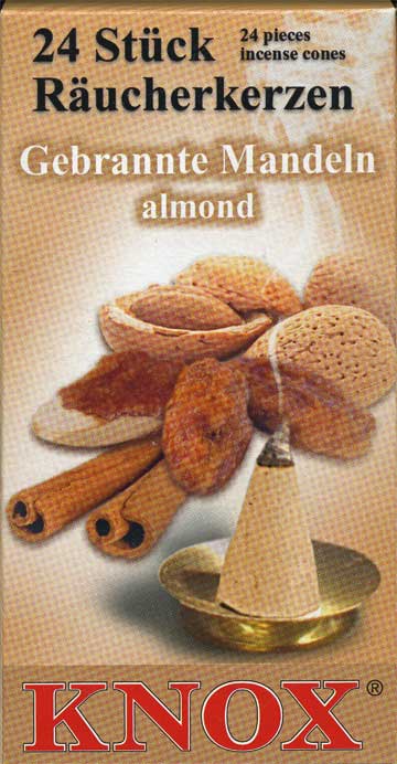 KNOX Incense Cones,  Roasted Almond Aroma (Large)
