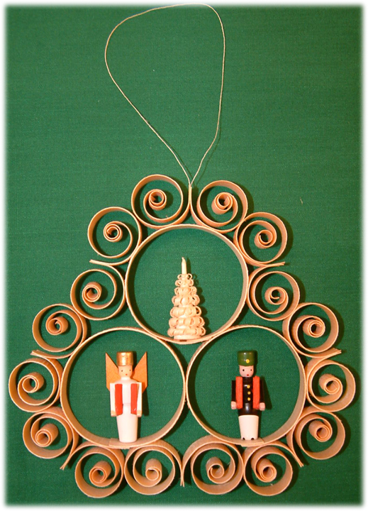 Johanness Heidrich - Window Decoration Angel, miner, and tree